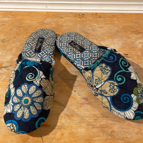 Vera Bradley Blue Floral Quilted Loafers - Picture 2 of 4